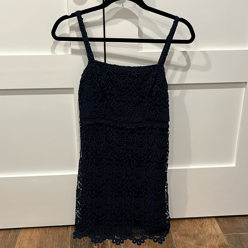 Hollister Navy Blue Lace Dress